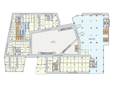 First Floor Plan of IRIS Broadway Greno West Noida Offering Commercial Spaces for Lease & Sale
