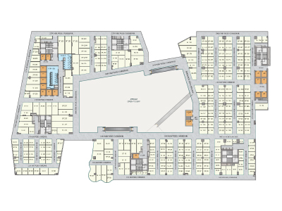 Second Floor Plan of IRIS Broadway Greno West Noida Offering Commercial Spaces for Lease & Sale