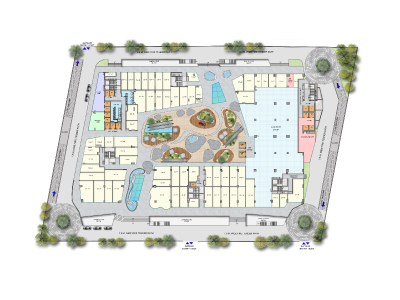 Upper Ground Floor Plan of IRIS Broadway Greno West Noida Offering Commercial Spaces for Lease & Sale