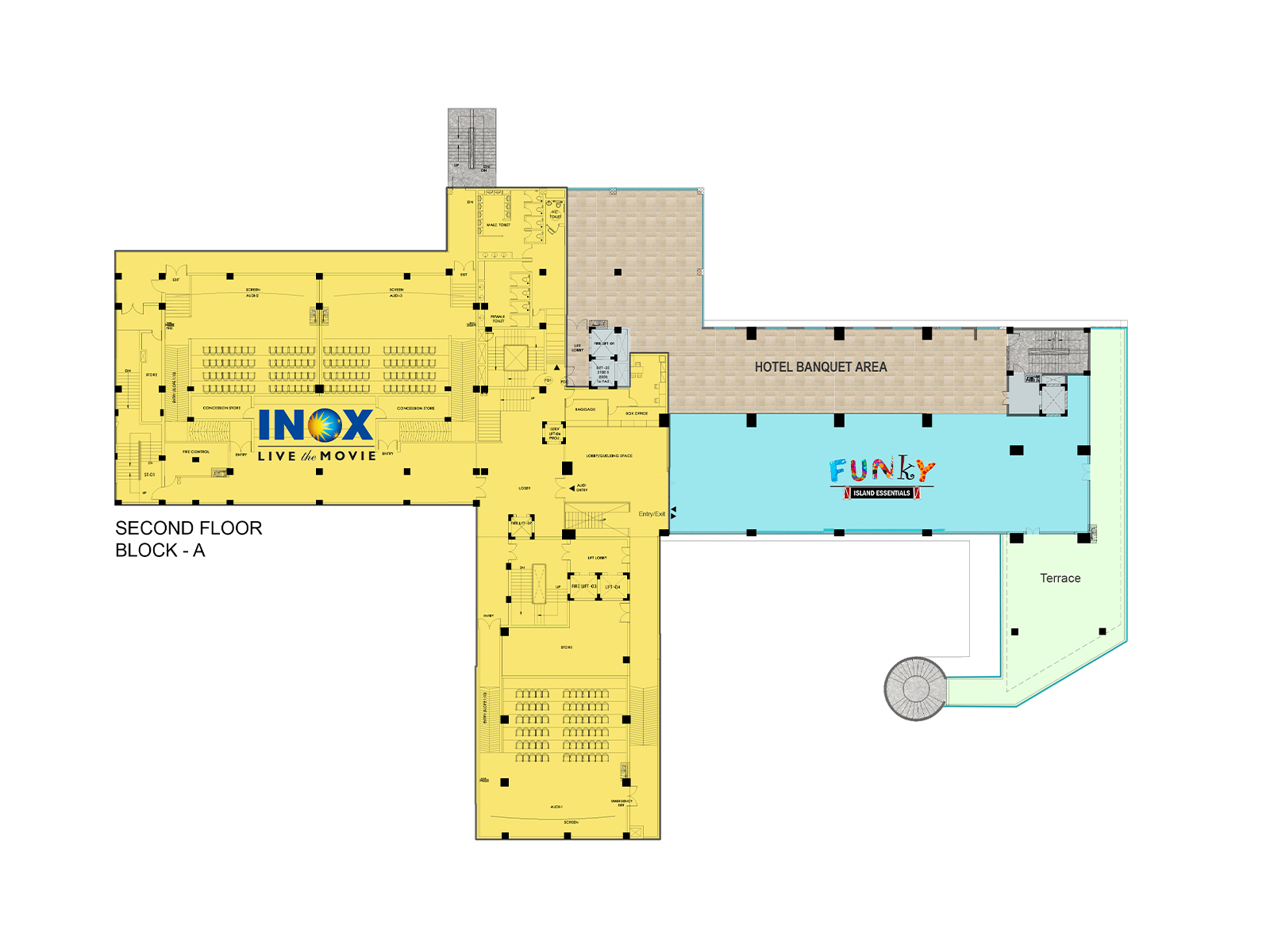 Trehan IRIS Broadway – Floor plan for block A, 2nd Floor
