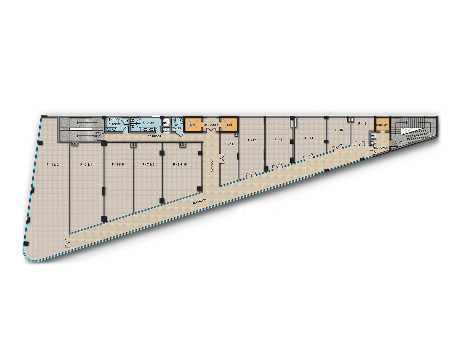 Trehan IRIS Broadway – Floor plan for block B, First Floor