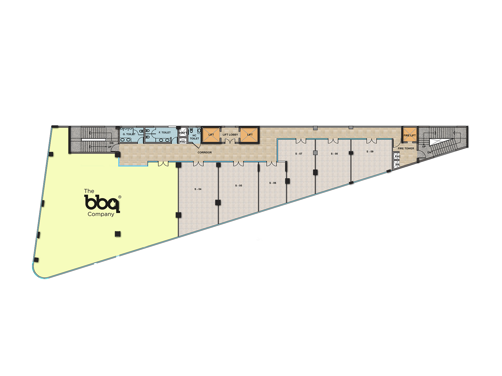 Trehan IRIS Broadway – Floor plan for block B, 2nd Floor