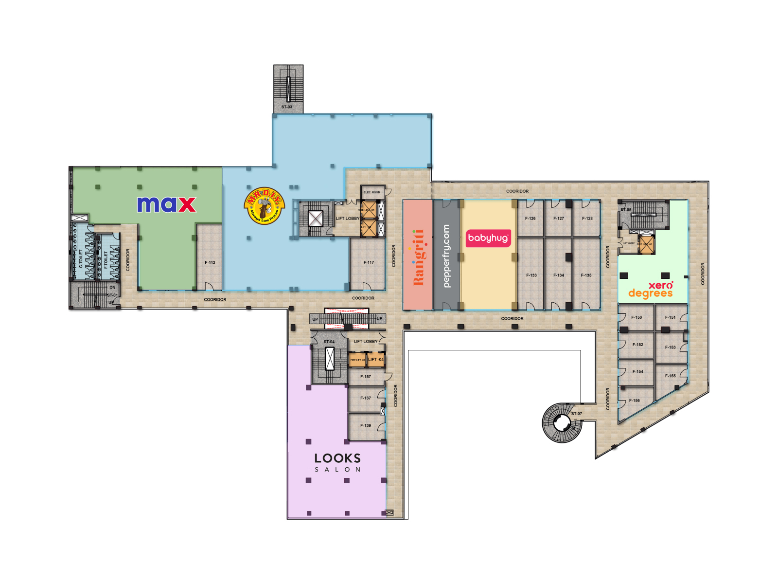 Trehan IRIS Broadway – combined floor plan for block A, B and C